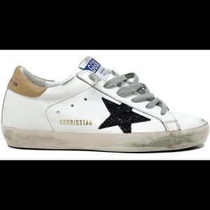 Golden Goose superstar sneakers black glitter star sand heel size 36